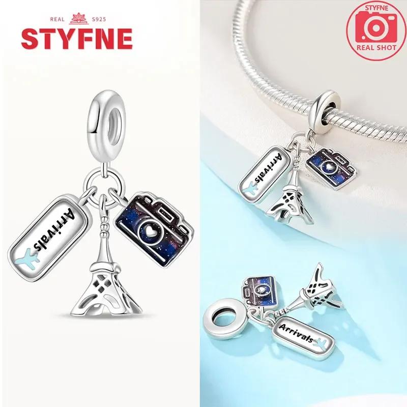 Coppercolorful Travel Luggage Charms Plane Beads Fitoriginal Bracelets Diy Fine Jewelry For Women Gifts