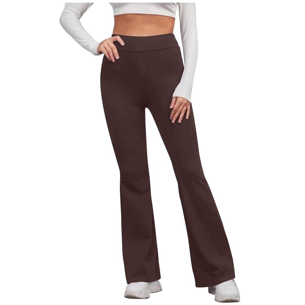 European and American Women's Solid Color Elastic Waist Yoga and Casual Running Pants