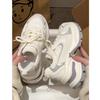 Platform dad shoes summer new white small fried street heightening thin mesh breathable sneakers