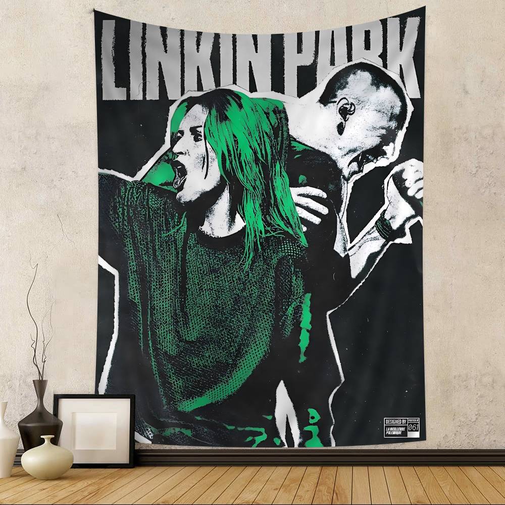 Nu Metal Band L-Linkin P-Park Cartoon Tapestry Art Science Fiction Room Home Decor Wall Hanging Sheets