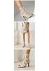 Dames Kant-up Mesh Hoge Hak Jazz Laarzen - Hol Ontwerp en Peep-Toe Dansschoenen, Ook Verkrijgbaar in Grote Maten.