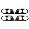 2PCS Car Front Bumper Grill Fog Light Cover Grille Trim Honeycomb Mesh For BMW E46 M3 2001 2002 2003 2004 2005 2006 Accessories