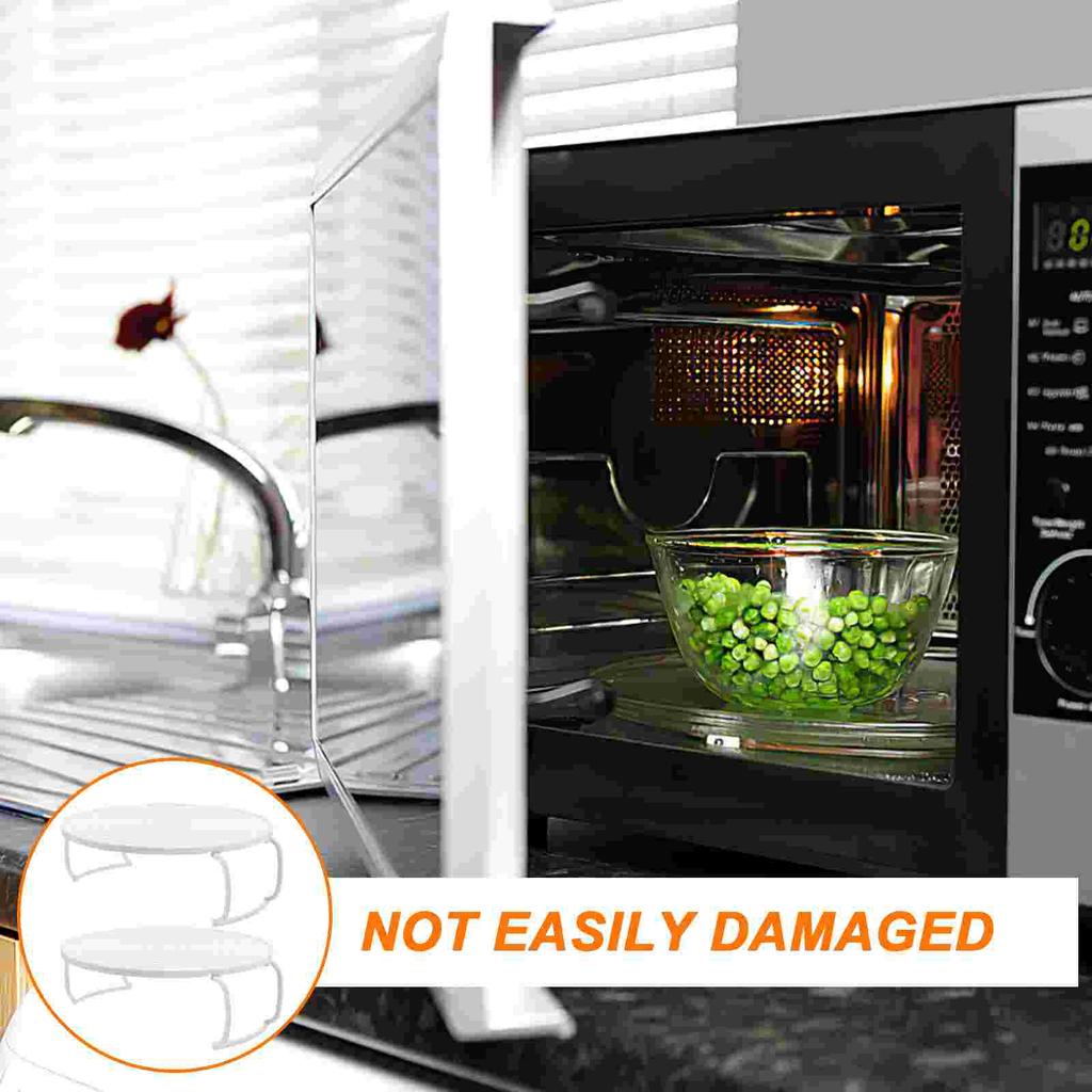 2 Pcs ABS Microwave Oven Food Rack Tray Storage Rack Steaming Tray for Steaming Straining Kitchen Barware Organizer
