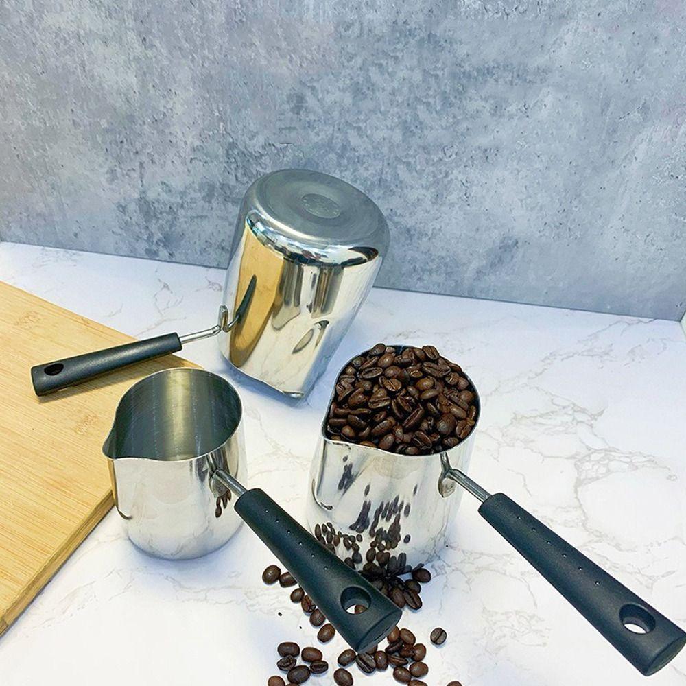 Long Handle Coffee Pot Professional Hot Milk Cup Latte Art Tool Wax Melting Pot  Restaurant Daily