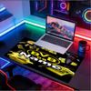 Custom Name Personalized Borussia Dortmund Pattern Mousepad, Laptop PC Desk Mat, Decorative Desk Mat for Home Keyboard Pad Gift