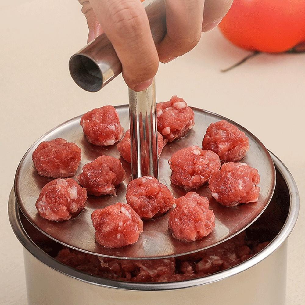 6/12 Hole Manual Meatball Machine Multifunctional Stainless Steel Meat Maker Home Kitchen Meatball Mold Meatball Making Set