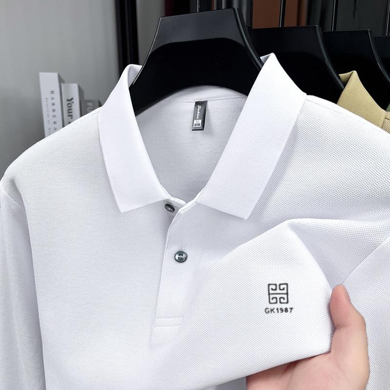 High End Men'S 100% Cotton Long Sleeved Polo Shirt Autumn Fashion Brand Embroidery Design Breathable Golf Sports Top T-Shirt