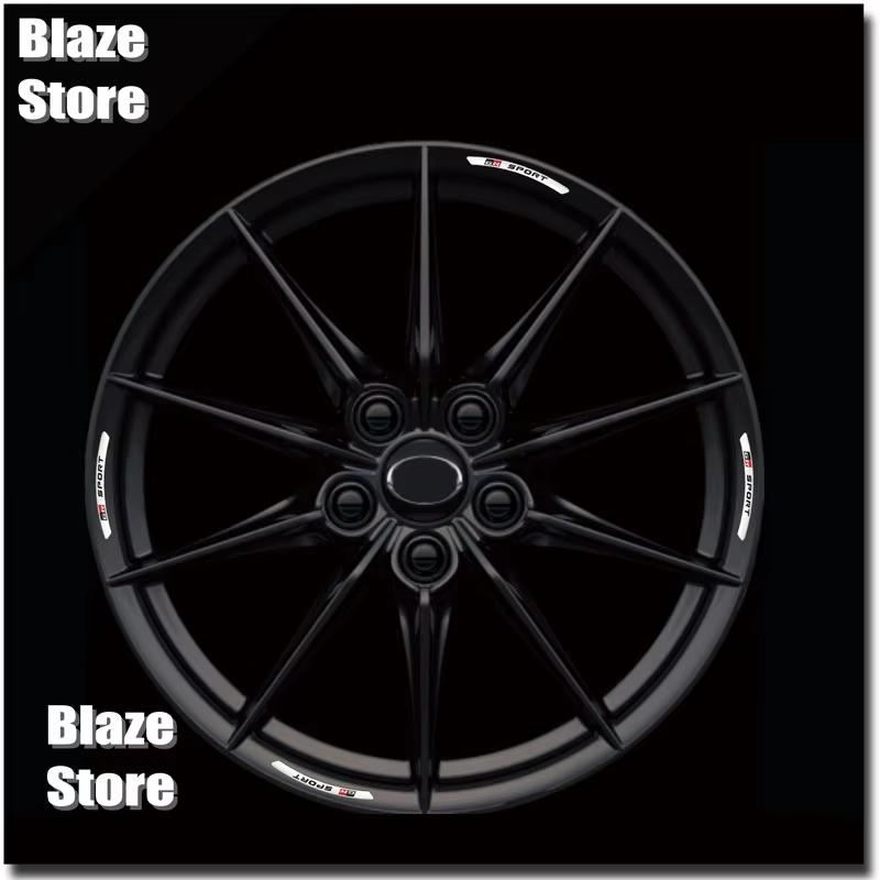Car Styling Auto Wheel Hub Badge Tire Rim Stickers FDGHYU8 Accessories For Toyota GRsport Yaris Corolla Rav4 CHR Auris Cruiser