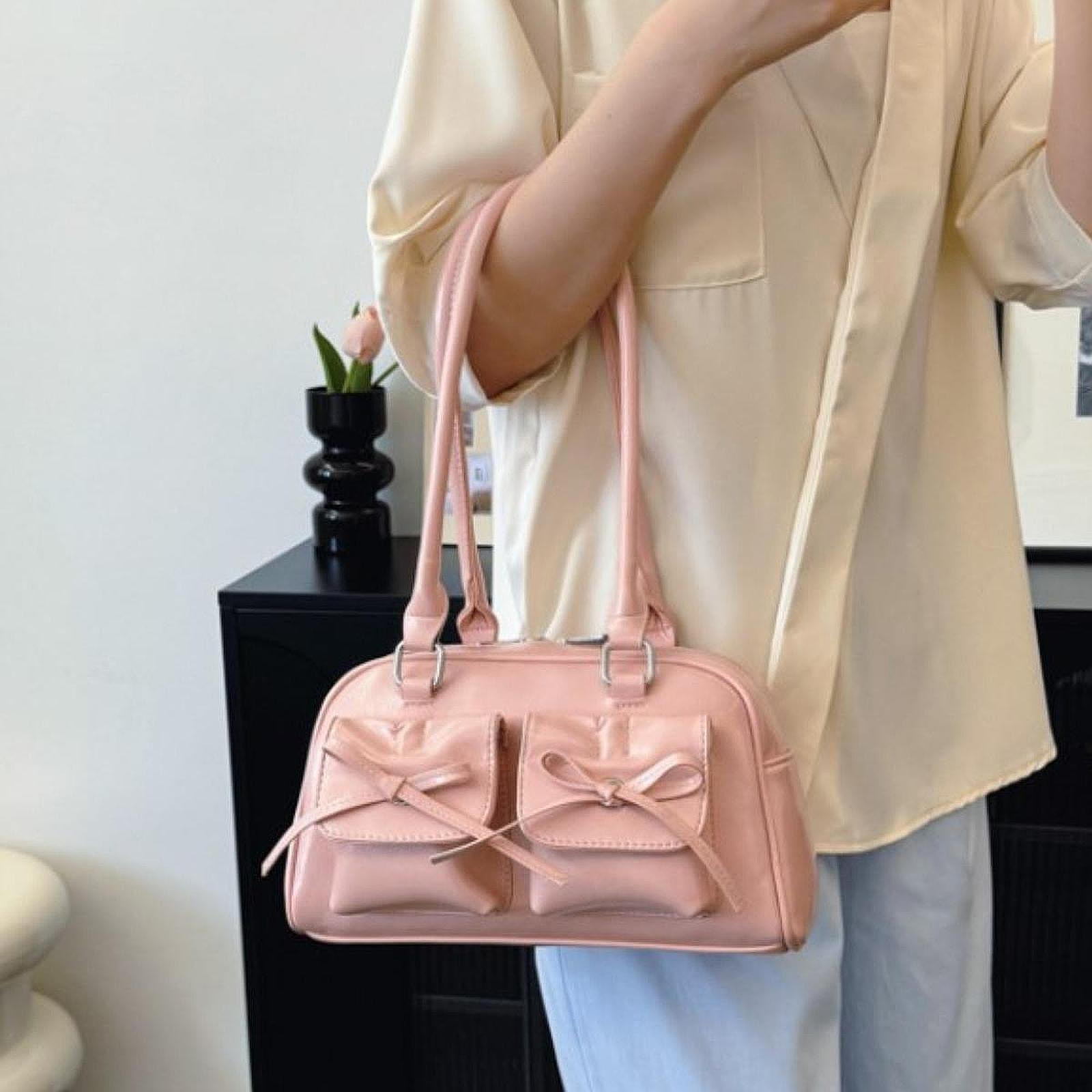 

Женская сумка через плечо из искусственной кожи, повседневные женские кошельки для поездок на работу и обратно Pink