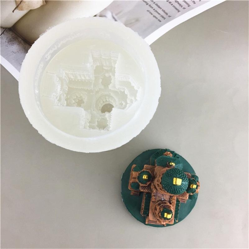 Resin Casting Mold Cathedral Shape Figurines Mould Versatile DIY Crafts Supplies