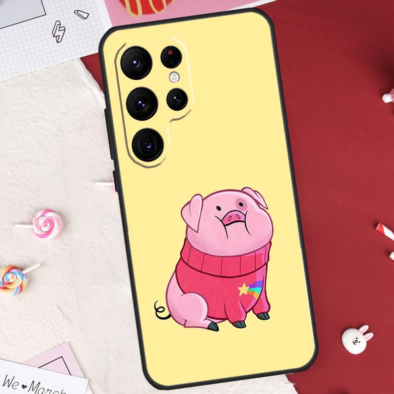 Cute PINK Kawai Pig Case For Samsung Galaxy S24 FE S20 FE S21 S22 S23 S25 S26 Ultra S10 Plus S25 FE Cover Shell