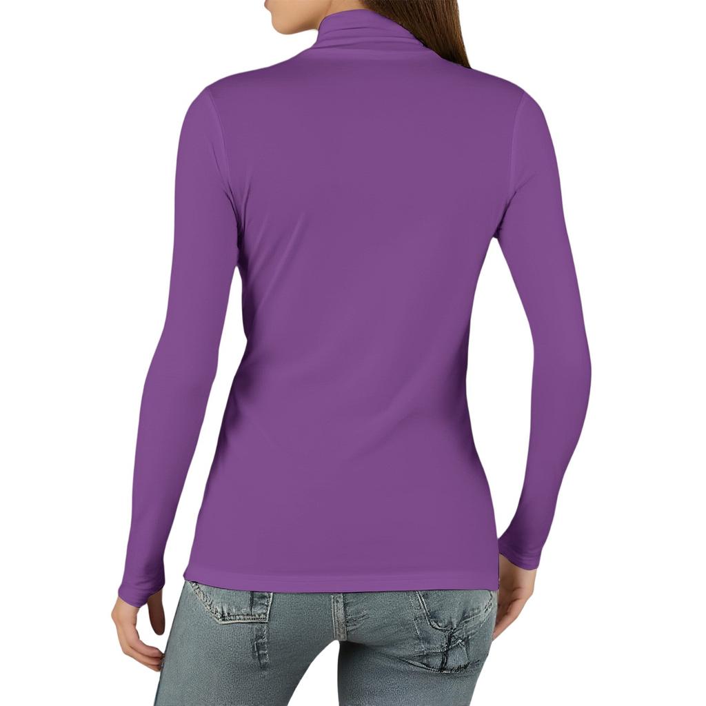 Women's Fashion Casual Slim-fit Half- Neck Long Sleeve Knit Top