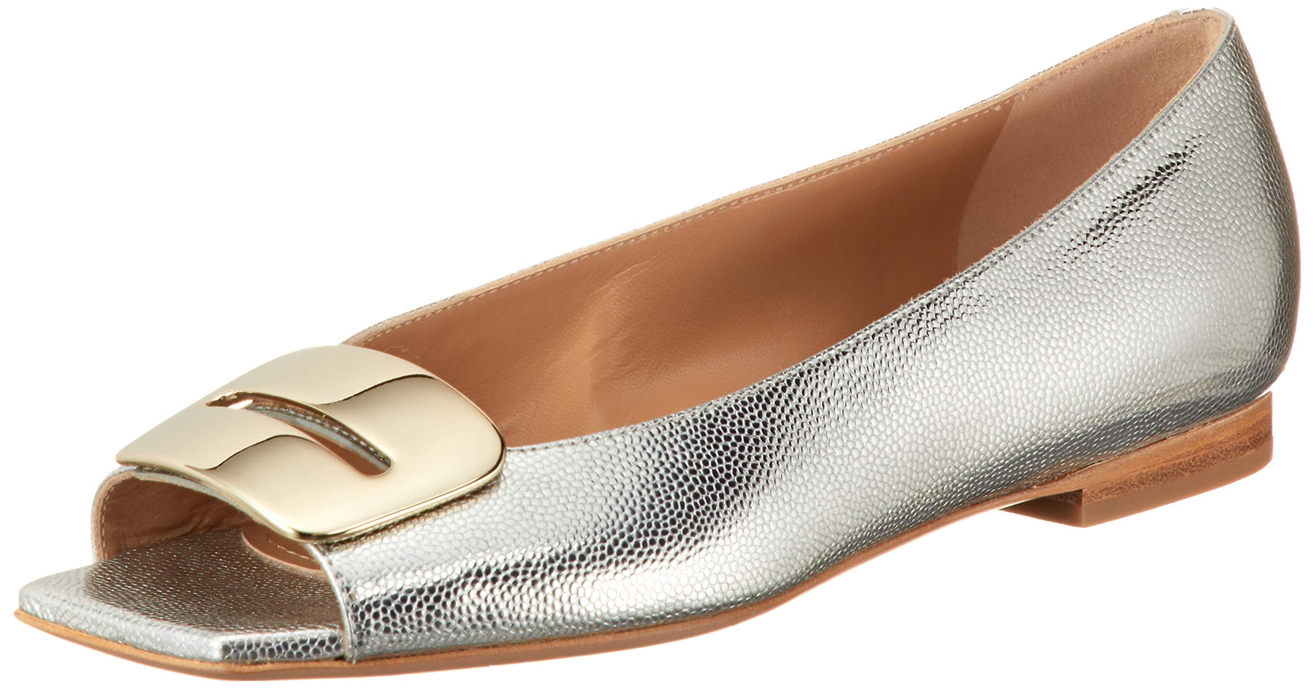 

Pumps 6539 TEA10 ANELLI FIBBIA OPEN TOE PUMPS FLAT Silver cm [Perico] Women s 24.5 срібний