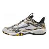 Mizuno Wave Claw Neo Shock Absorbing Non-Slip Durable Low-Top Badminton Shoes Unisex sneaker Black White Yellow 71GA227000