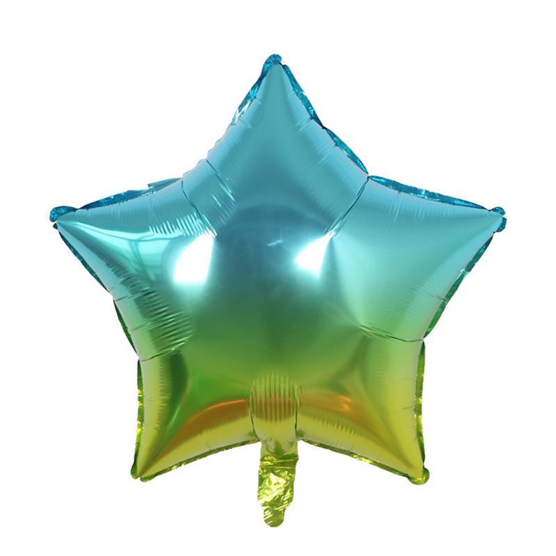 18-calowy balon w jednolitym kolorze w kształcie brzoskwiniowego serca i pentagramu, dekoracja na przyjęcie urodzinowe, ślubne, gwiazda, folia aluminiowa, gaz