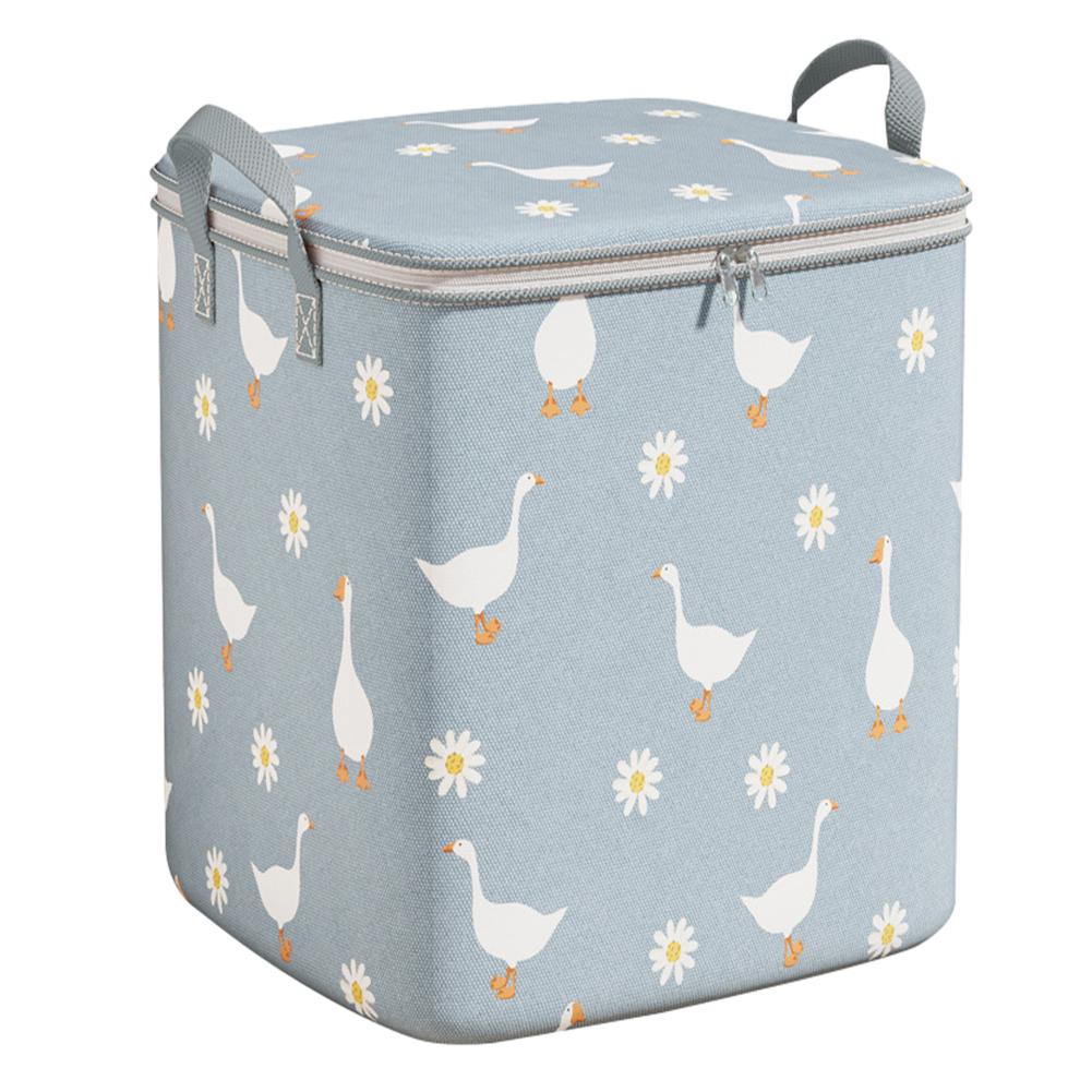 

Large Capacity Storage Underbed Bag Organizer Moving Quilt Storage Basket with Zipper and Reinforced Handle Clothes Storage Bags синий