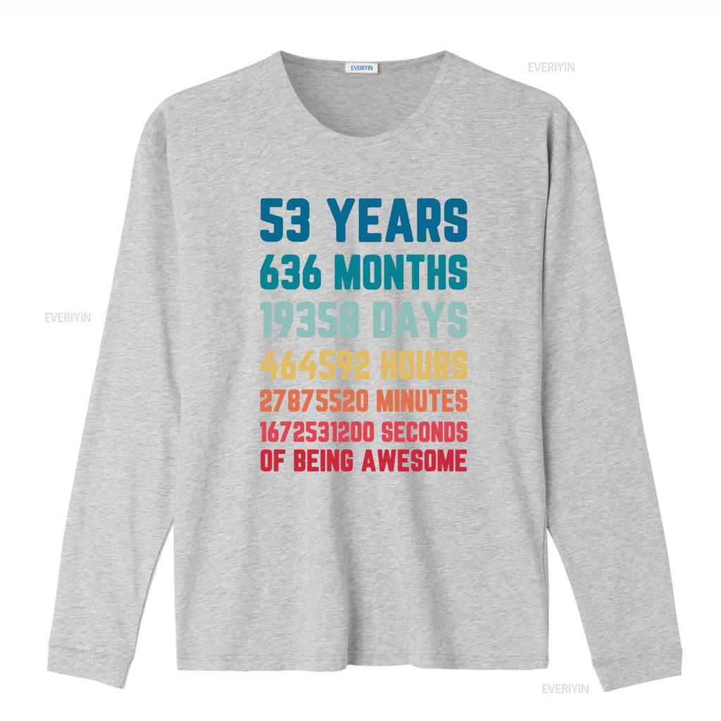 53 Jahre 636 Monate 19358 Tage Herren T-Shirt 100% Baumwolle 53. Geburtstag vintage gewaschen leicht lässig stilvoll Unisex