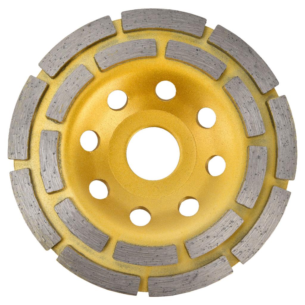 Diamond Cup Grinding Wheel Double Row Concrete Grinding Wheels for Granite Stone Marble125mm
