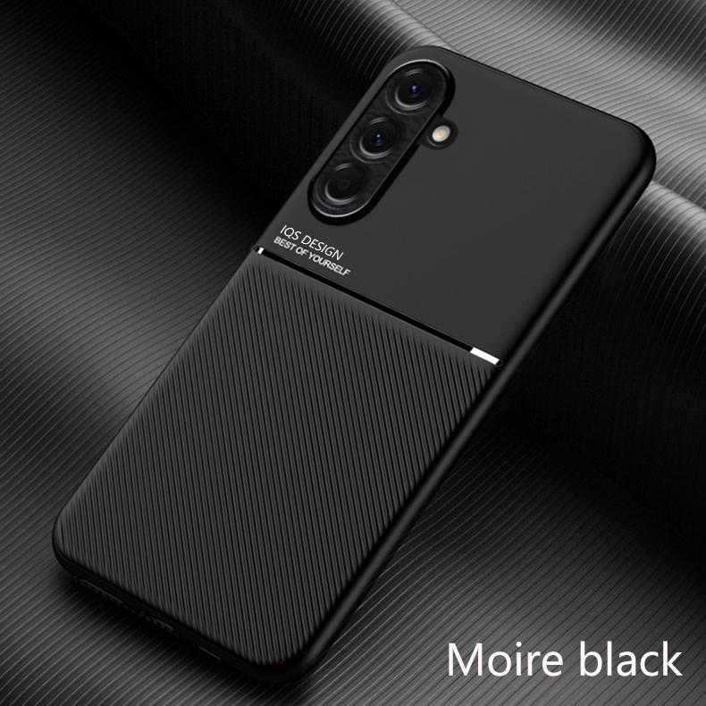 For Samsung A17 A16 Car Magnetic Leather Texture Case For Galaxy A15 A14 A13 A12 A07 Soft Silicone Shockproof Protective Cover