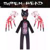 Head Kid Siren Black Cat Jumpsuit Cosplay Costume Bodysuit Gloves Halloween Gift