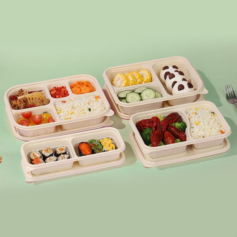 ZISIZ Disposable Corn Starch Paper Meal Box