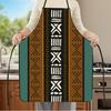 1 African Print Apron, Home Kitchen Apron for Baking and Cooking, Ideal Gift for Couples, Dreamy Design, Polyester Apron with Tribal Patterns and Ethn