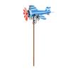 Avión de Hélice Molinillo de Viento Veleta de Metal Avión Vintage Escultura de Molino de Viento Cinético Decoración para Jardín Exterior Patio Césped