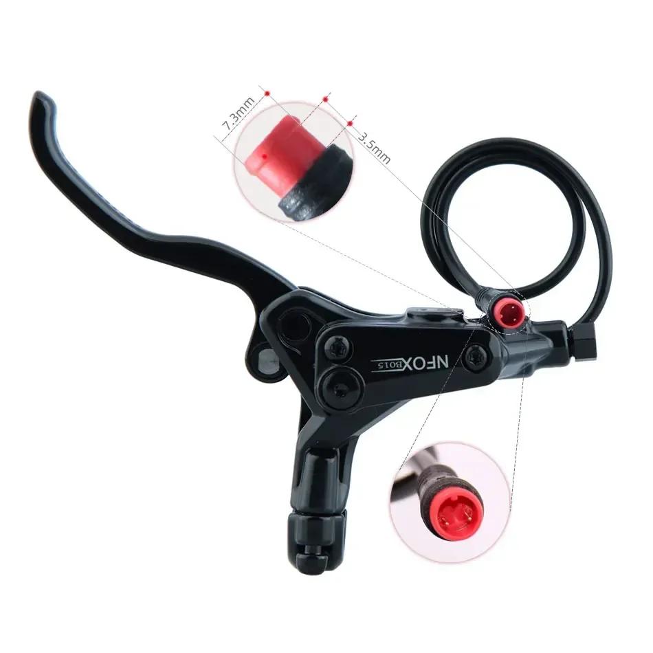 NFOX B015 4-piston Disc Hydraulic Brake E-bike Folding Mountain Bike Bicycle Power Off Black Red 160 180 203 Roto Split Tube New