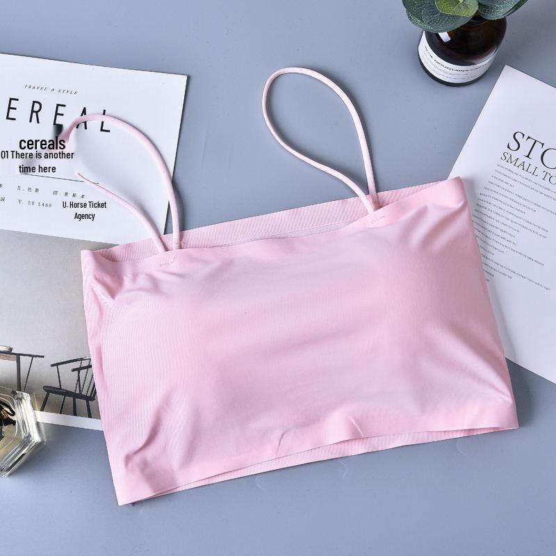 Koreanischer Stil Eis-Seide Camisole Bandeau-BH mit Polstern - Sommer Sportweste für Damen