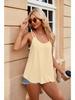 Women's Top Spring/summer T-shirt Sleeveless Suspender Hollowed Out V-neck Vest for Women