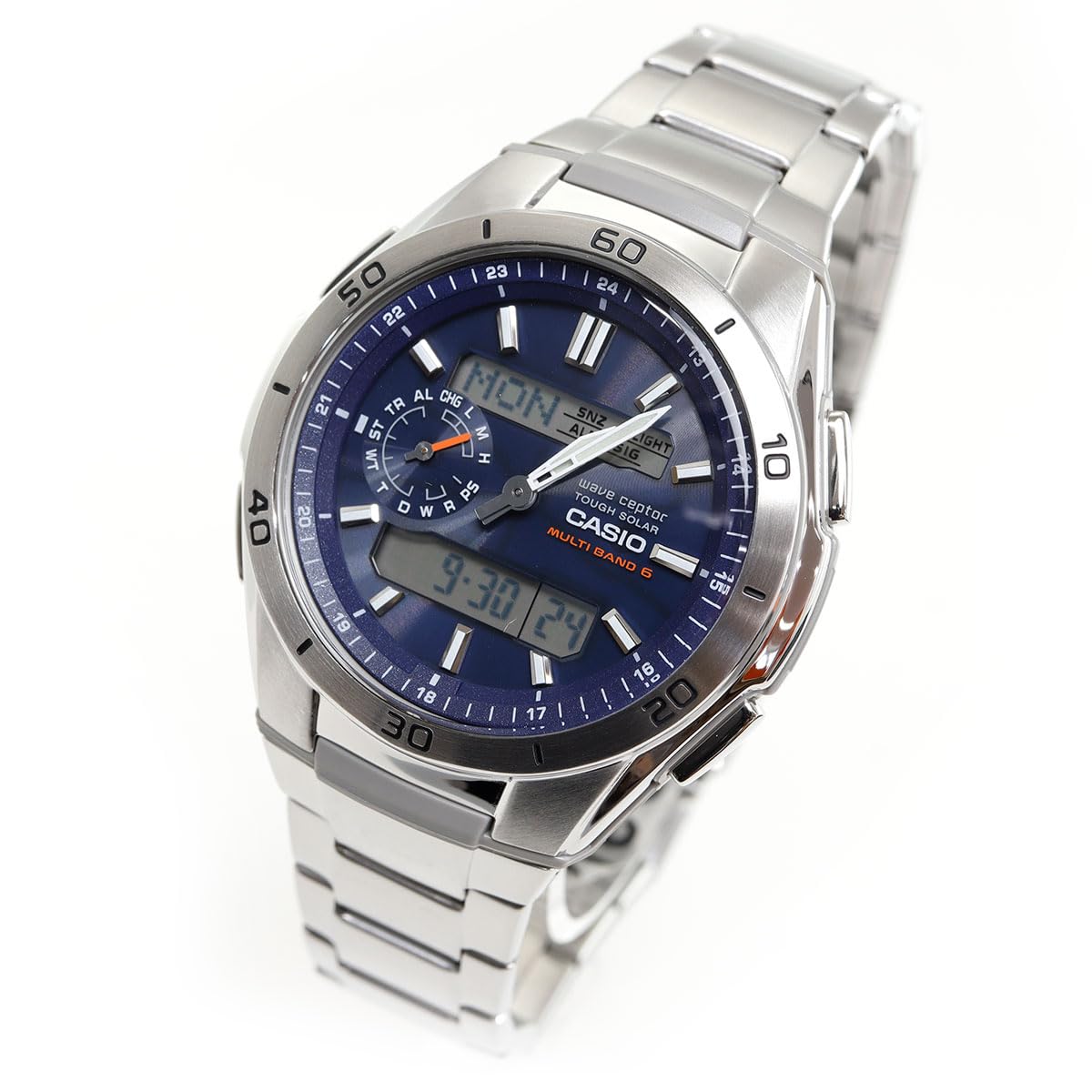 

[Casio] Часы Wave Ceptor [Отечественный оригинальный продукт] Радиоприемник на солнечной батарее WVA-M650D-2AJF Мужские серебристые