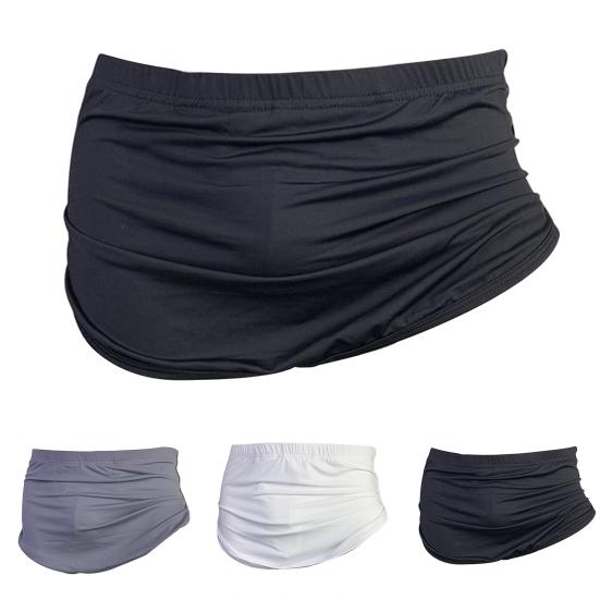Men Panties Removeable Closure Solid Color Close Fit Low Waist Stretch Ice Silk