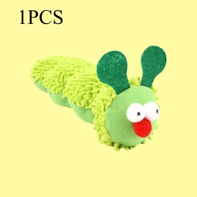 1/2/3 PCS Cat Catnip Plush Chew Toy Interactive Bite Resistant Imitation Caterpillar Kitten Toy Teeth Cleaning Cat Toy Supplies