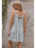 Women's Sexy Leopard Print Slim A-Line Suspender Dress
