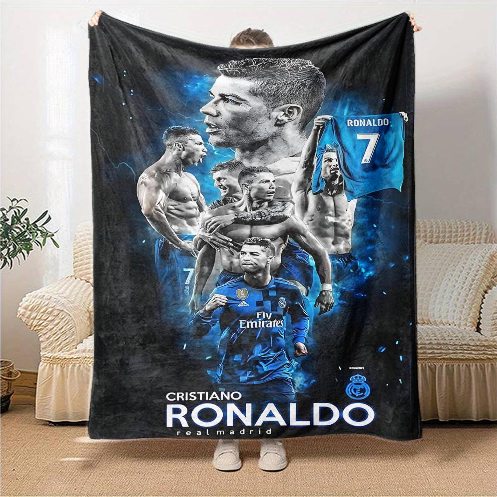 Soccer Player Action Blankets Flannel Printed Breathable Warm Throw Blanket for Home Office Bedspreads 0708a147