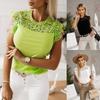 Lace Sleeveless Hollow-Out Sexy Shirt Top