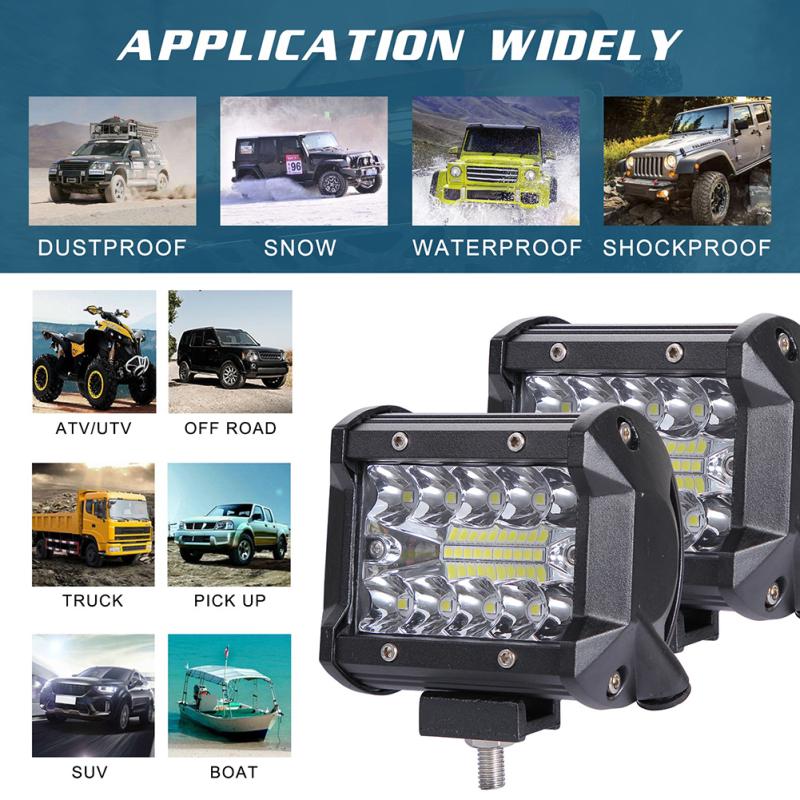 hot! 200w Led 3 Rows 4inch Work Light Bar Driving Lamp