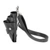 Friseurschere Tasche PU Leder Abnehmbarer Haken Gürtel Salon Dunkelgrau