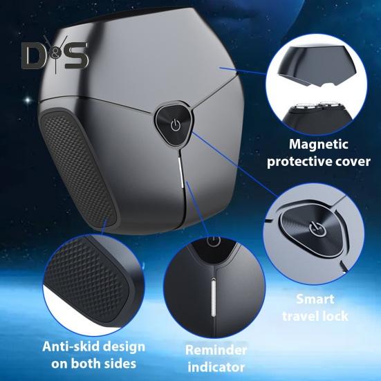 Herr Elektrisk Rakapparat Vattentät Typ-C Uppladdningsbar Mini Rese Roterande Rakapparat Bärbar Hår Skäggtrimmer Borttagningsverktyg Pappa Pojkvän Gåva