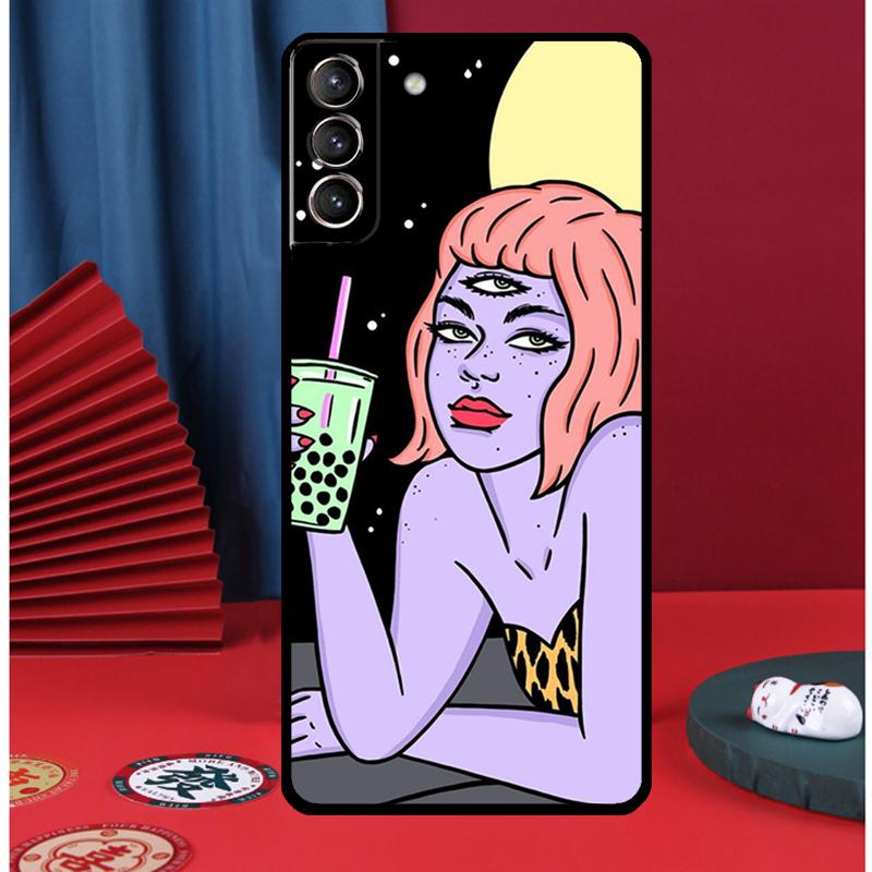 Hippie Grunge Art Phone Case For Samsung Galaxy S25 S24 Ultra S9 S10 S20 S21 S22 S23 Plus S24 FE Back Cover