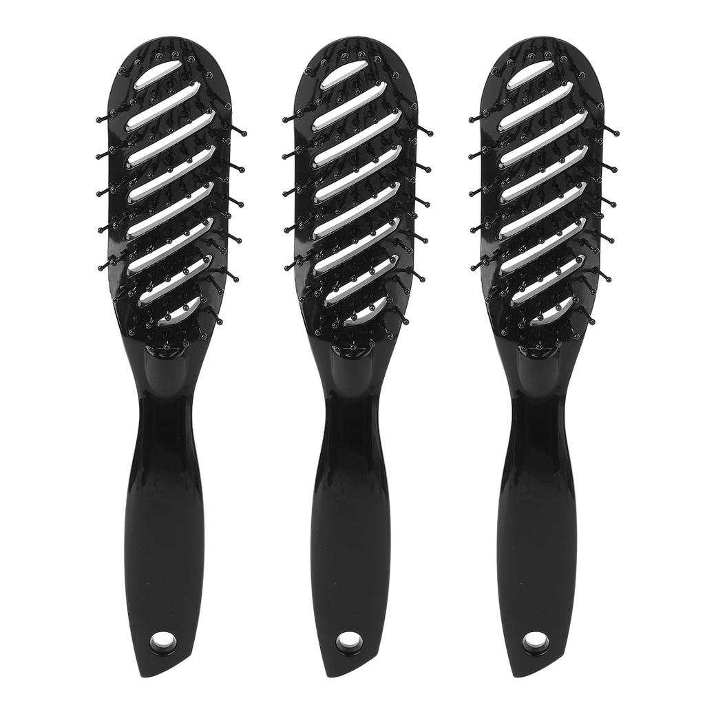 3pcs Man Detangling Shaping Hair Brush 9 Rows Curved Removable Hairbrush Comb Hair Styling Tool for Blow Drying