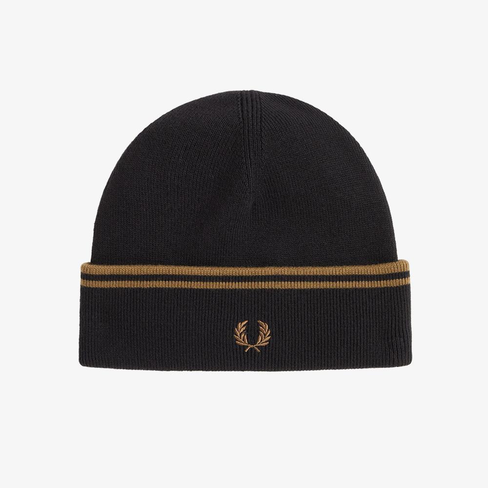 FRED PERRY Twin Tip Merino Wool Beanie - Black Cfpu2439150-S77