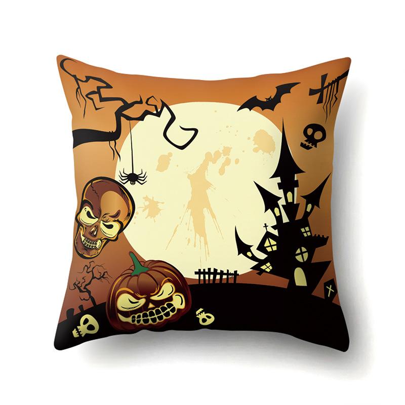 Halloween Pillowcase Car Waist Pillow Pumpkin Sofa Cushion Cover Office Home Living Room Pillowcase
