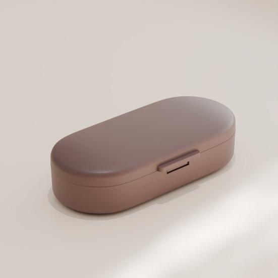 Pill Box with Independent Compartments Pill Organizer Silicone Ring Moisture Proof Travel Case for Morning Noon Evening