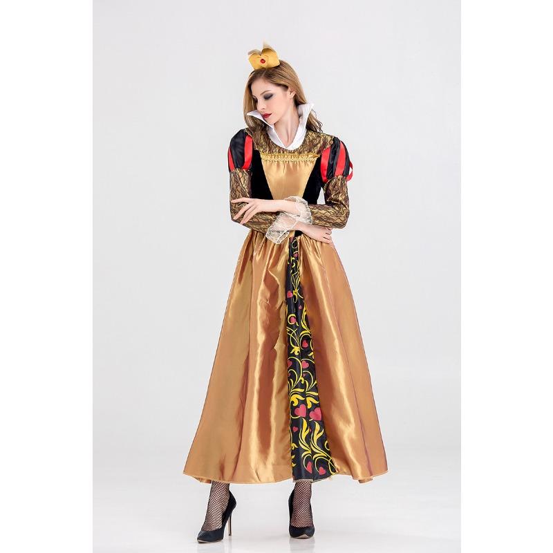 

Мечта Страна Чудес Персиковое Сердце Королева Одежда Винтажная Придворная Одежда Хэллоуин Ядовитая Королева Одежда L