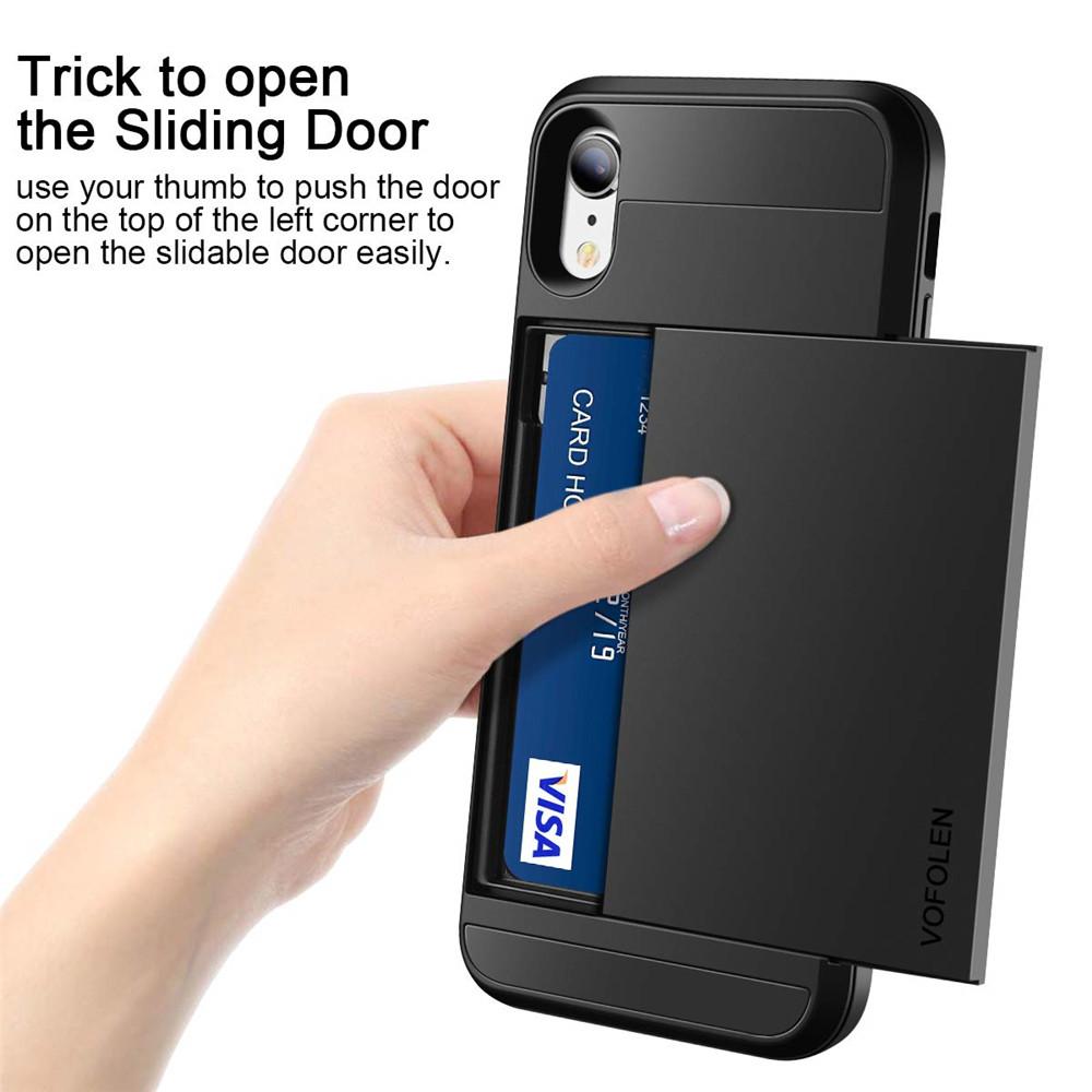 Hybrid-Rüstungs-Hülle für iPhone 14 13 Pro Max Brieftaschen-Hülle Kartenhalter Stoßfester Gummi-Stoßfänger Abdeckung für iPhone 14 Plus Hülle