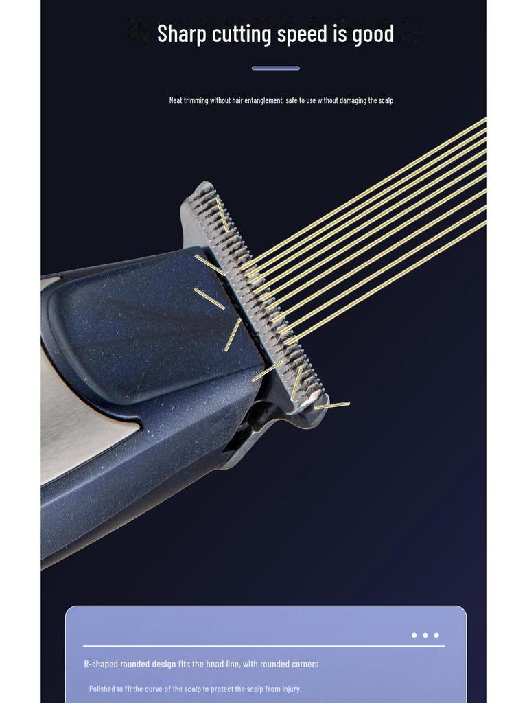 Rechargeable Silent Electric Hair Clipper with Digital Display - Edge & Oil Head, Ideal for Home Use & Hair Salons.