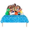 Blue Sea Ocean Theme Tablecloth 137x274cm Ocean Wave Table Cloth Happy Birthday Party Decor for Table Decor Summer Birthday