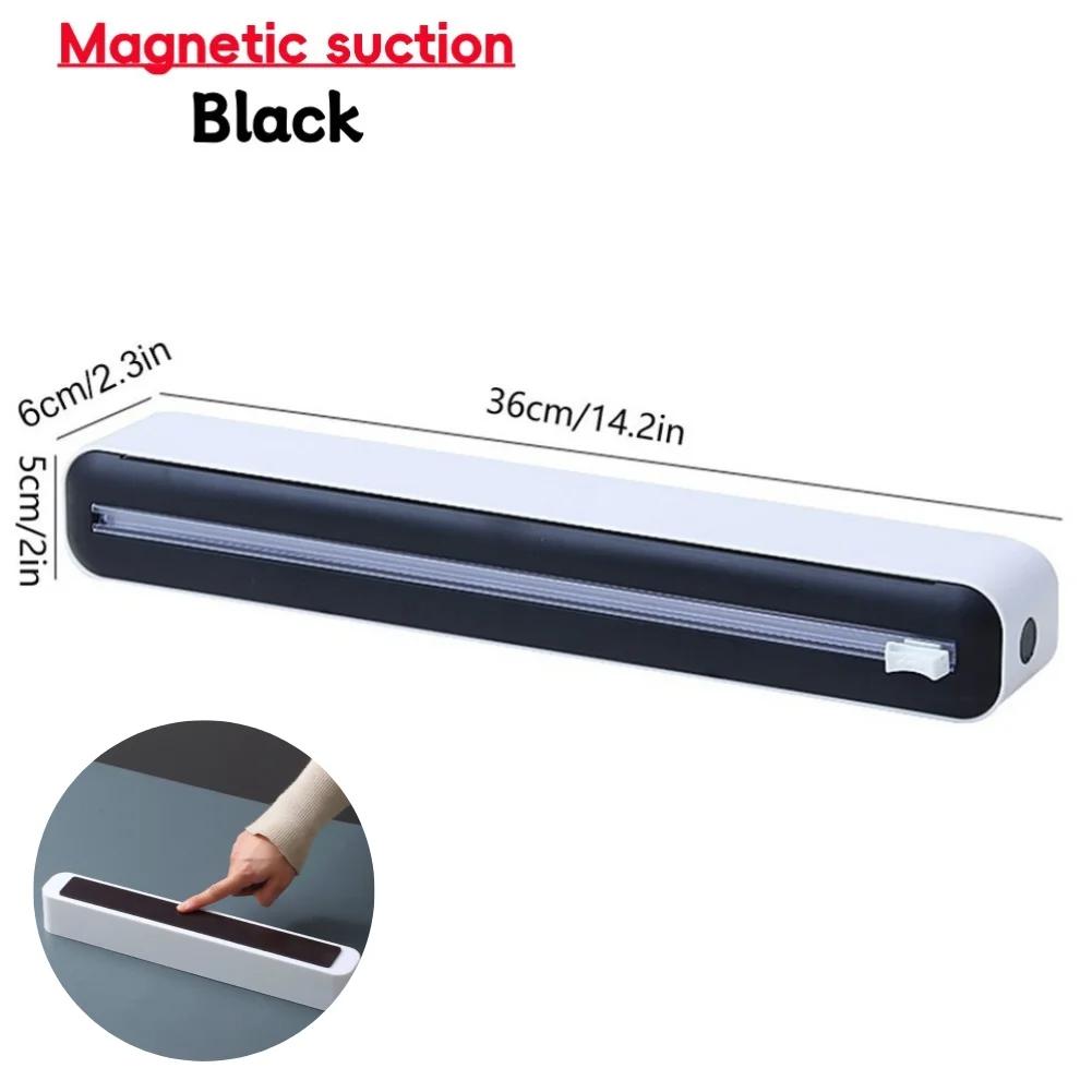 Foil and Plastic Wrap Organizer Refillable Food Cling Film Dispenser Tin Aluminum Foil Dispenser Film Cutter Kitchen Accessories