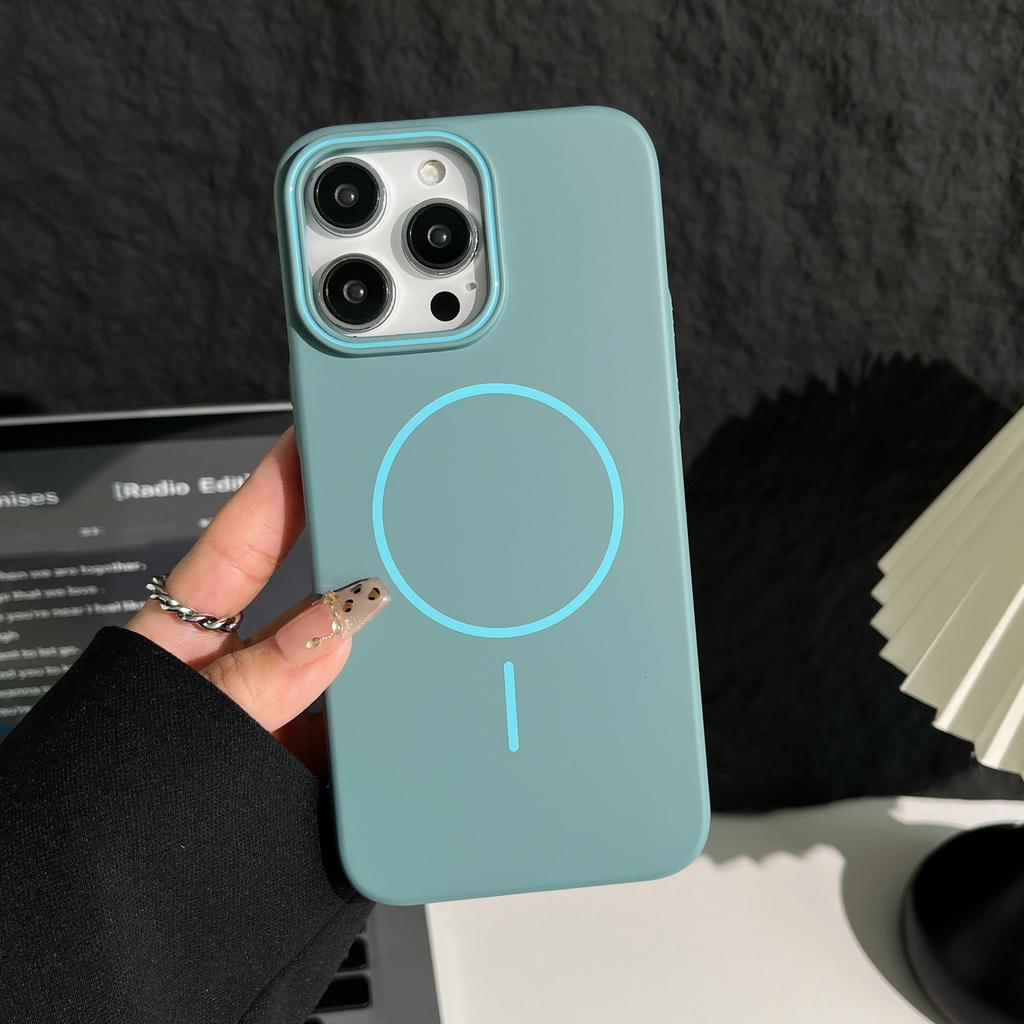 Für IPhone 16 Promax Weiche Magnetische Handyhülle Premium Textur 16E für Apple 15 Harte PC Schutzhülle